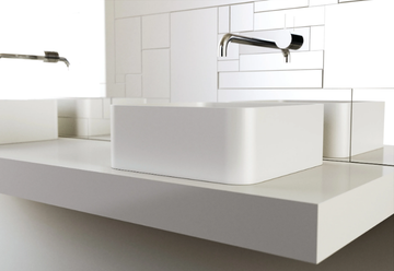JUMP 1 - Countertop square Solid Surface washbasin by MOMA Design - view 3